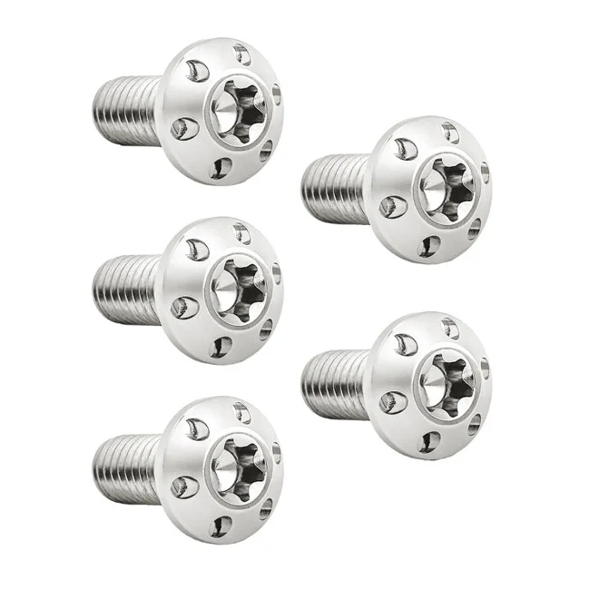 Arlen Ness Holeshot Front Rotor Bolt Kit. Polish
