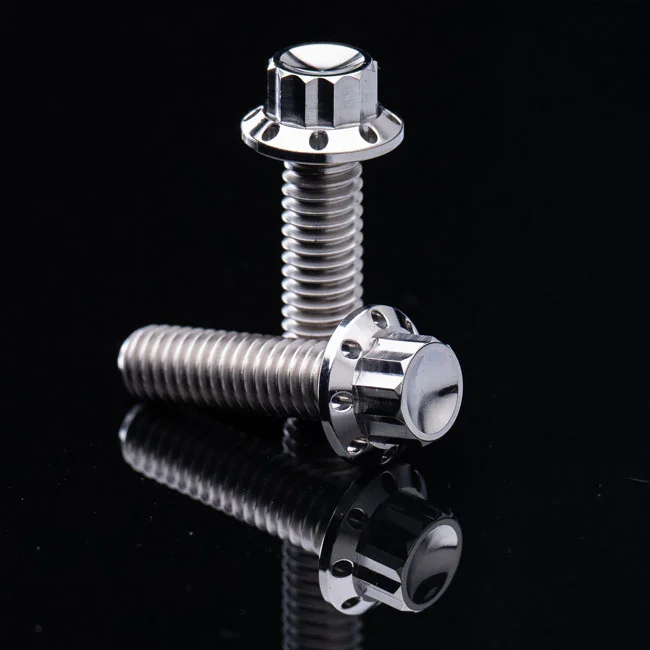 Arlen Ness Titanium 12-Point Hardware Kit, Side Cover, Pol.
