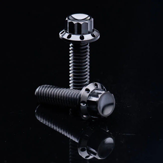 Arlen Ness Titanium 12-Point Hardware Kit, Side Cover, Bla