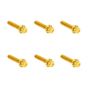 Arlen Ness Arlen Ness, Titanium 12-Point Hardware Kit, Side Cover, Gold