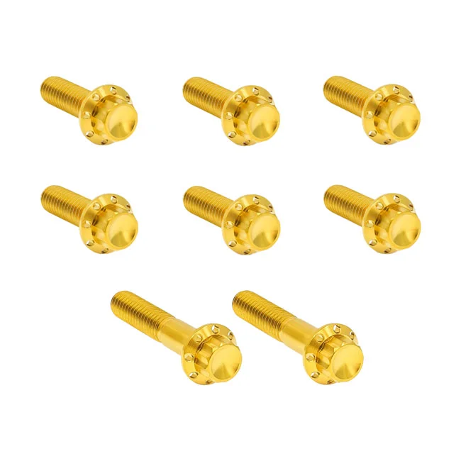 Arlen Ness Ness, Titanium 12-Point Hardware Kit, Trap Door, Gold