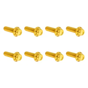 Arlen Ness Arlen Ness, Titanium 12-Point Hardware Kit, Trap Door, Gold