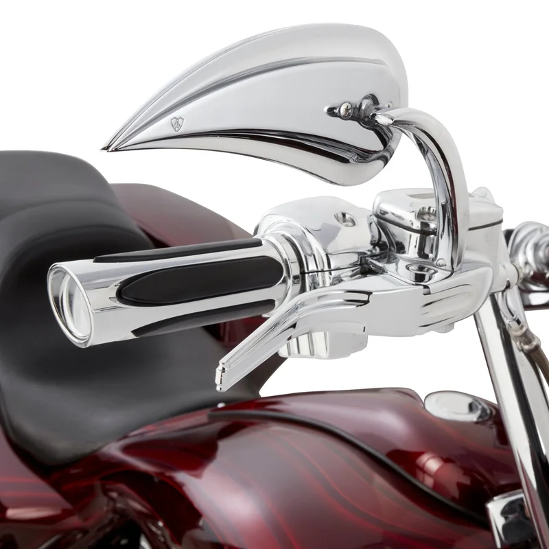 Arlen Ness Deep Cut Comfort Grips Gen 2 e-Throttle, Chrome