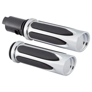 Arlen Ness Arlen Ness, Deep Cut Comfort Grips Gen 2 e-Throttle, Chrome