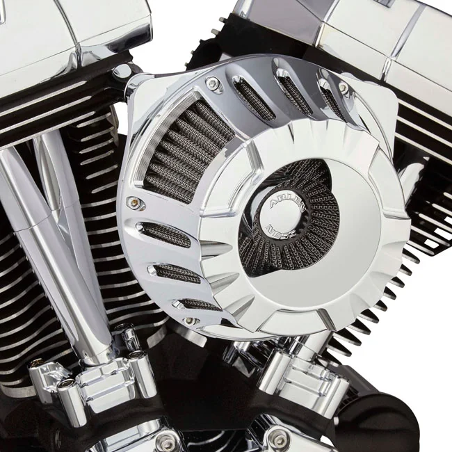 Arlen Ness Ness, Deep Cut Inverted Air Cleaner, Chrome