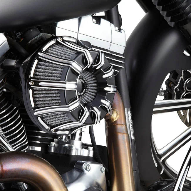 Arlen Ness Ness, 10-Gauge Inverted Air Cleaner, Black Contrast