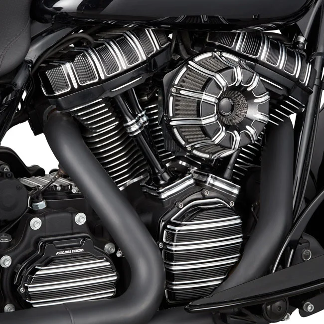 Arlen Ness Ness, 10-Gauge Inverted Air Cleaner, Black Contrast
