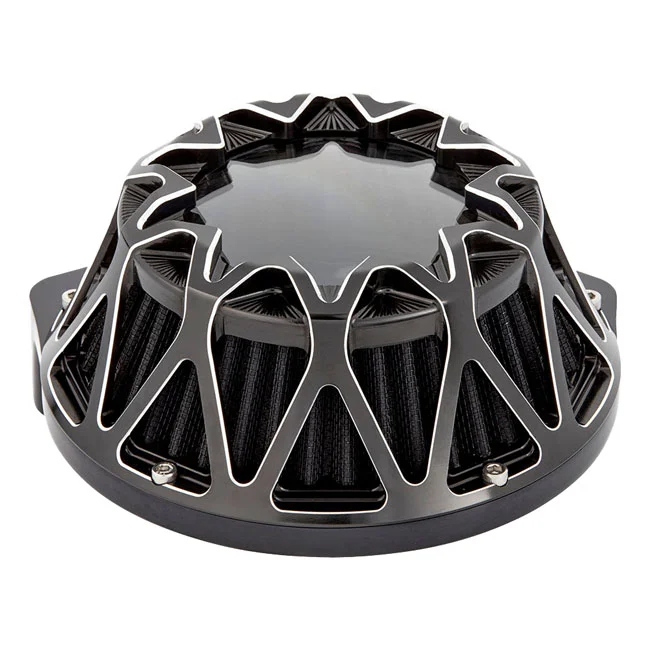 Arlen Ness Ness, Crossfire Air Cleaner, Black Conrast