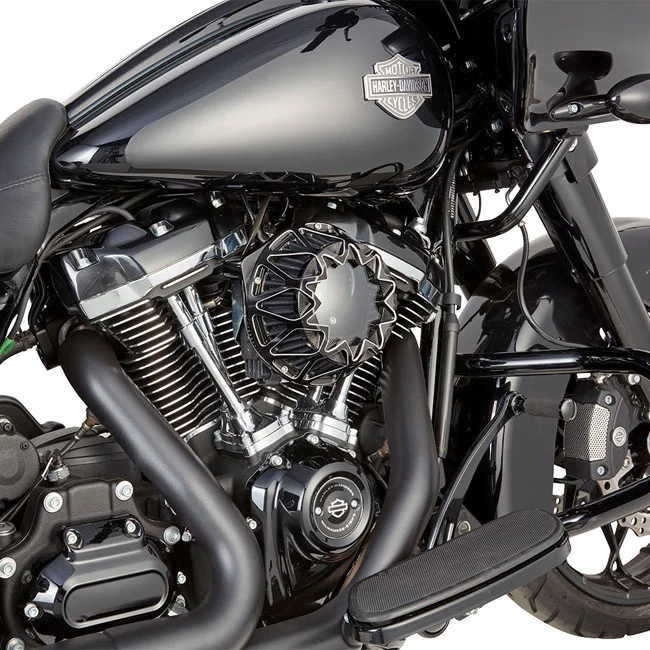 Arlen Ness Ness, Crossfire Air Cleaner, Black Conrast