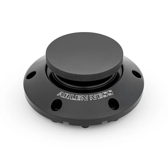 Arlen Ness Pop-Up Gas Cap Black For 24+ Touring, Black