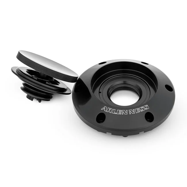 Arlen Ness Pop-Up Gas Cap Black For 24+ Touring, Black