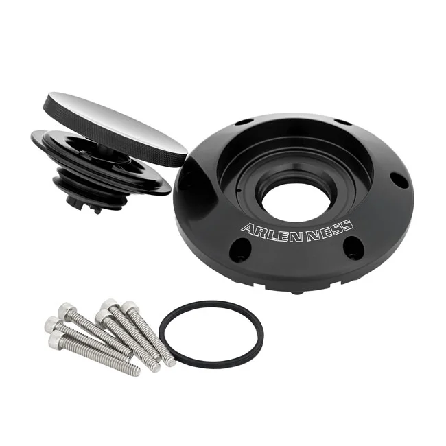 Arlen Ness Pop-Up Gas Cap Black For 24+ Touring, Black