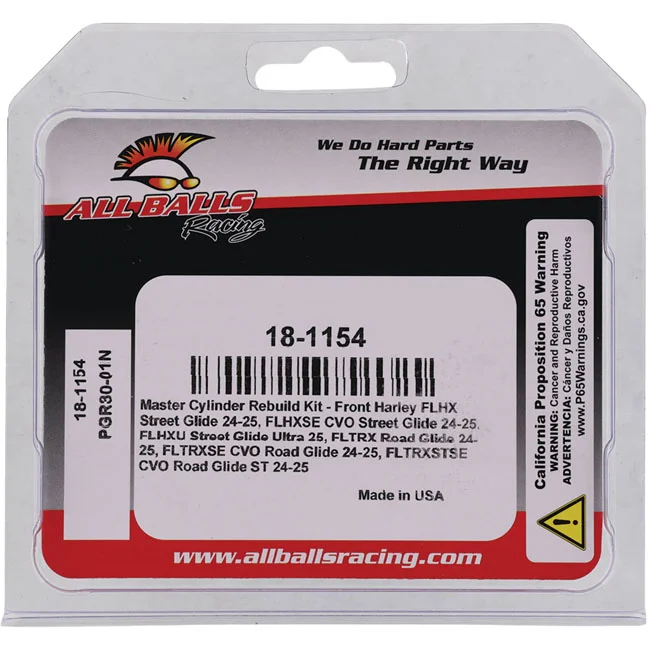 All Balls Master Cylinder rebuild kit. Front