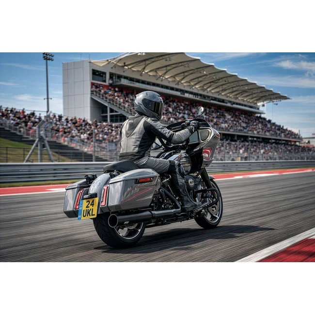Track Series 2-1 slip-on muffler. Black. Big Shot