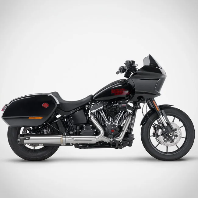 Zard Softail Euro 5+ 2-1 exhaust system. Satin stainless