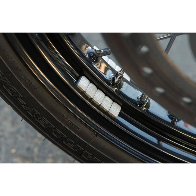 Motion Pro 144 x 7 gram wheel weights. Nickel plated steel