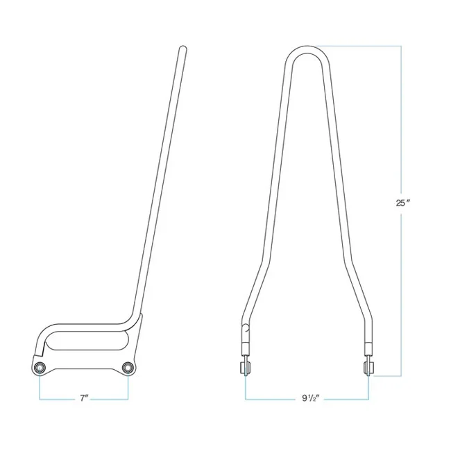 Biltwell Exfil sissy bar. Softail. Black