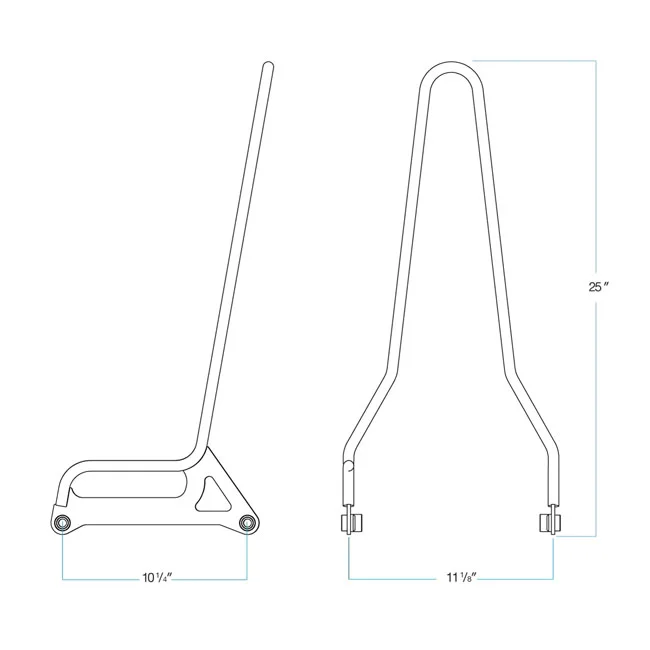 Biltwell Exfil sissy bar. Dyna. Chrome