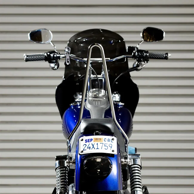 Biltwell Exfil sissy bar. Dyna. Chrome