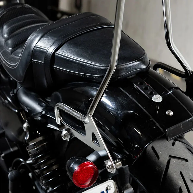 Biltwell Exfil sissy bar. 04-20 XL Sportster. Chrome