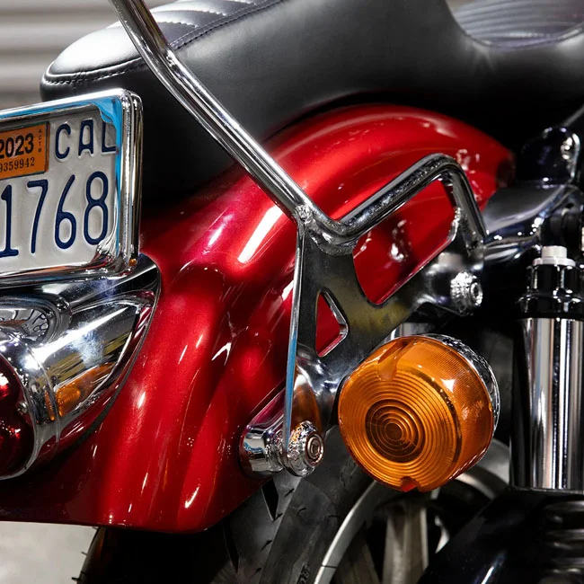 Biltwell Exfil sissy bar. 96-03 XL Sportster. Chrome
