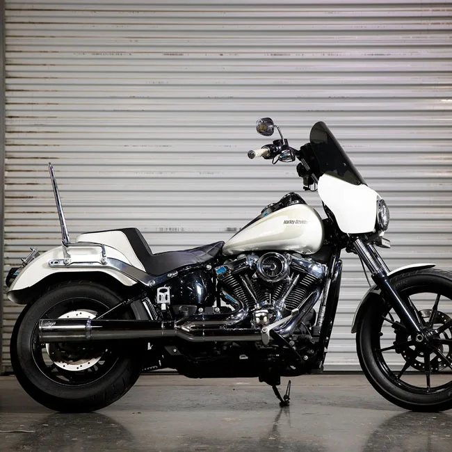 Biltwell Exfil sissy bar. Softail. Chrome