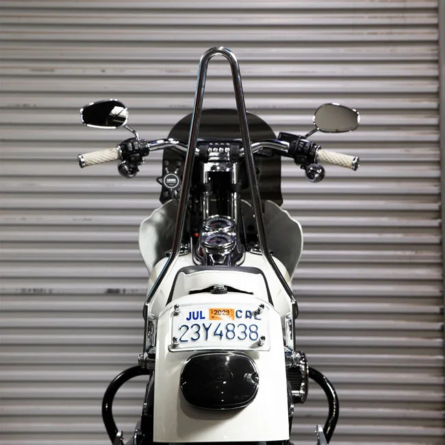 Biltwell Exfil sissy bar. Softail. Chrome