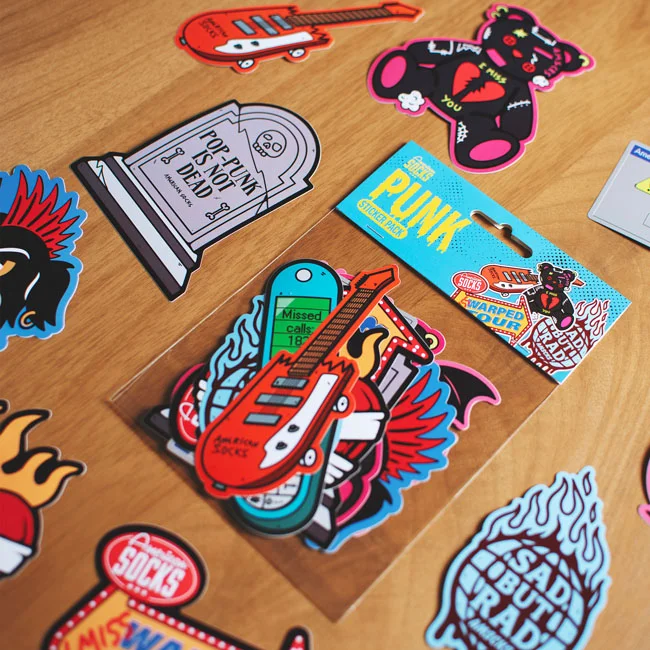 American Socks Socks Pop-Punk Sticker Pack stickers