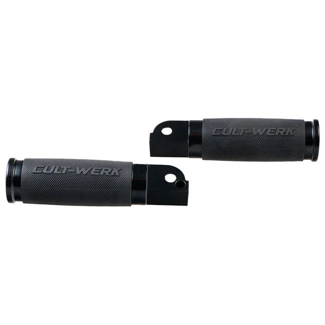 Cult-Werk Passenger foot pegs "Racing". Black