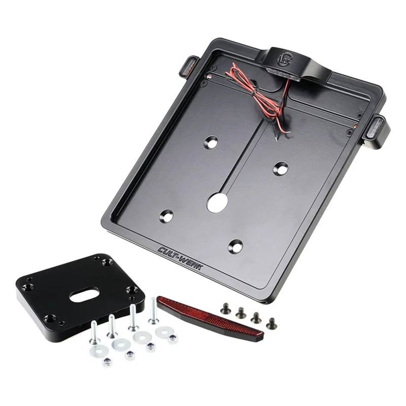 Cult-Werk License plate bracket V1. With 3-1 light combo