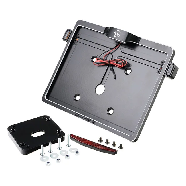 Cult-Werk License plate bracket V2. With 3-1 light combo