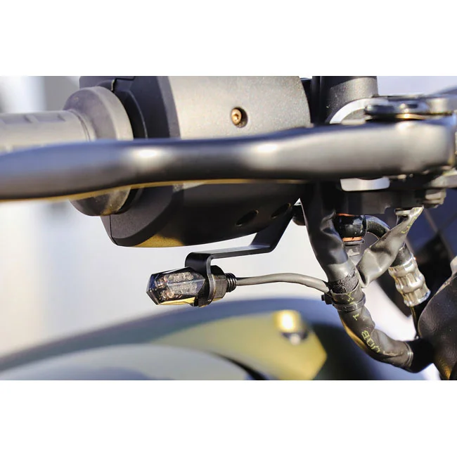 Cult-Werk RH Sportste turn signal bracket set. Front. Black