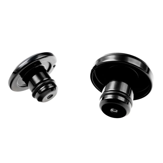 Cult-Werk Front axle cover set. Gloss black. Logo