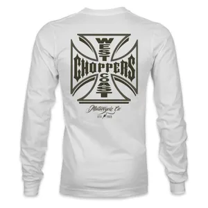 West Coast Choppers WCC Gangscript long sleeve white