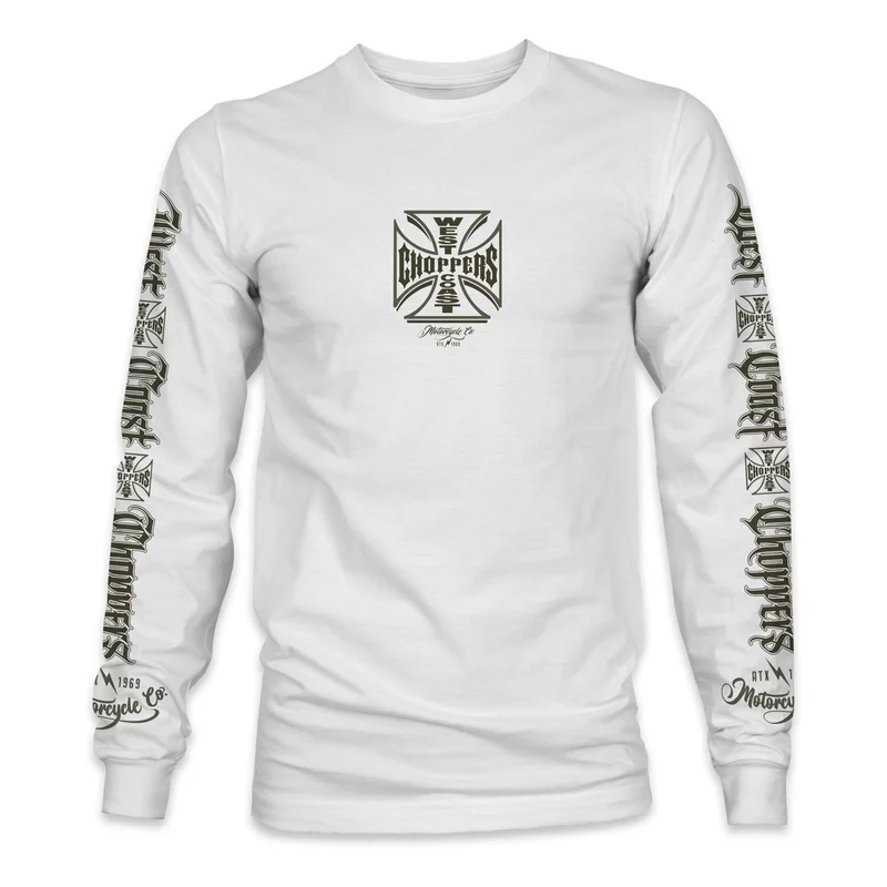 West Coast Choppers Gangscript long sleeve white