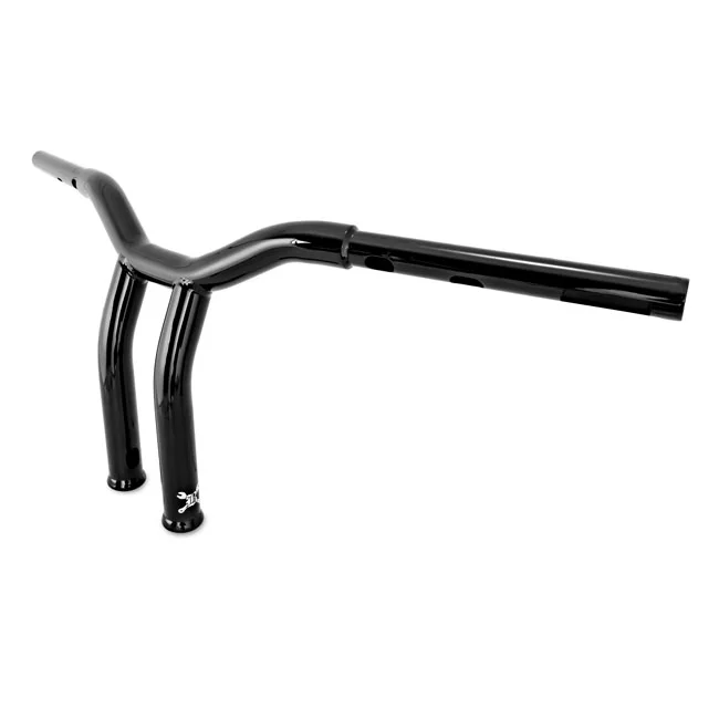 Burly Dominator raked 1-1/4" T-bar 10" rise. Gloss black