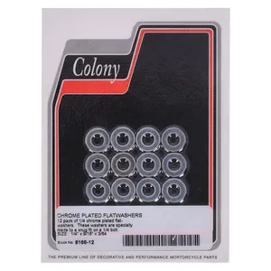 Colony Colony, Flatwashers 1/4"  Chrome plated