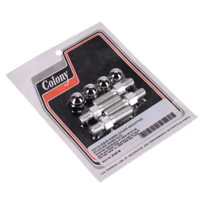 Colony Handlebar riser cover mounting kit. Chrome