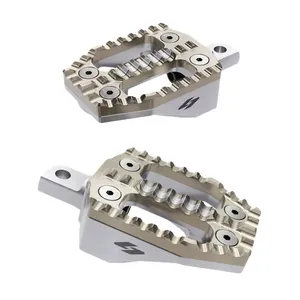 Kraus Kraus, EXO foot peg peg set. Gold SS top / Machined alu base