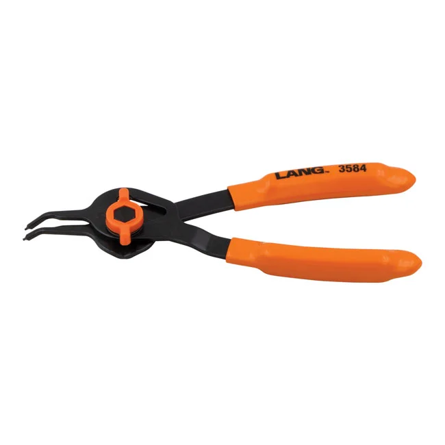 Lang Tools Int/ext. V-Notch ret. ring pliers. 1mm tips / 45deg