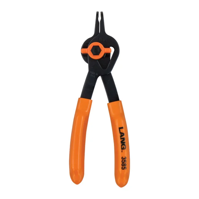 Lang Tools Int/ext. V-Notch ret. ring pliers. 1mm tips / 90deg