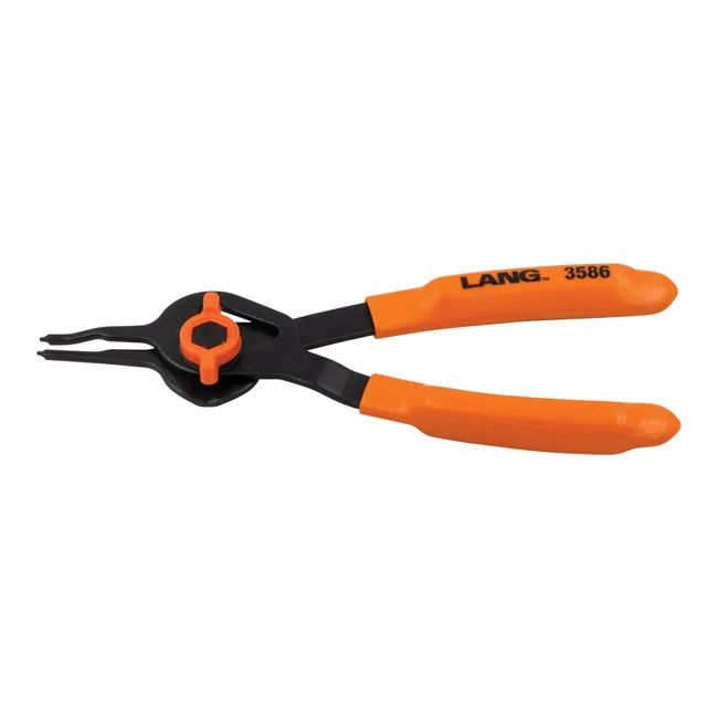 Lang Tools Int/ext. V-Notch ret. ring pliers. 1.2mm tips / 0deg