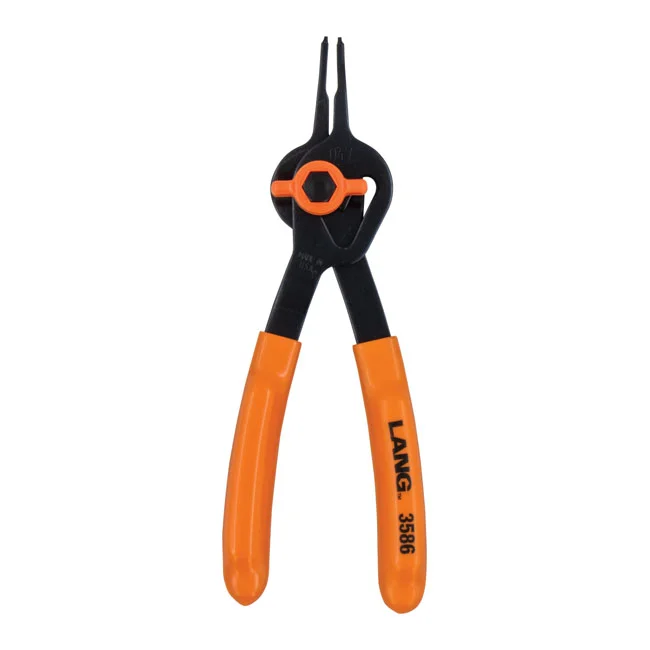 Lang Tools Int/ext. V-Notch ret. ring pliers. 1.2mm tips / 0deg