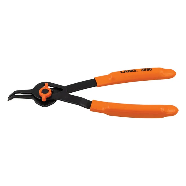 Lang Tools Int/ext. V-Notch ret. ring pliers. 1.8mm tips / 45deg