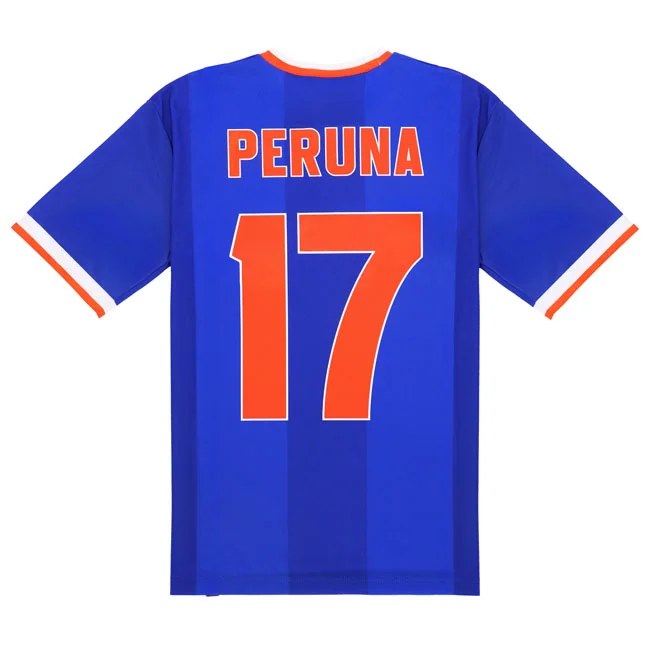 Roeg Peruna LE football jersey blue/orange
