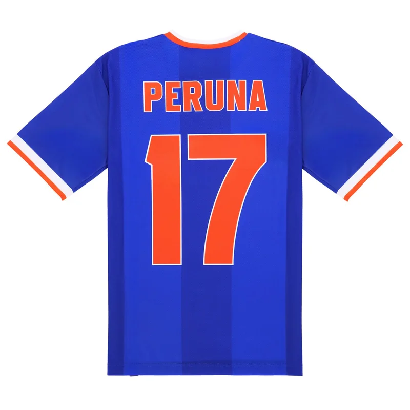 Roeg Peruna LE football jersey blue/orange