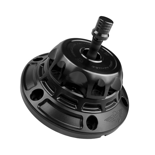 HeinzBikes ''Performance'' vented gas cap set. Black/Black
