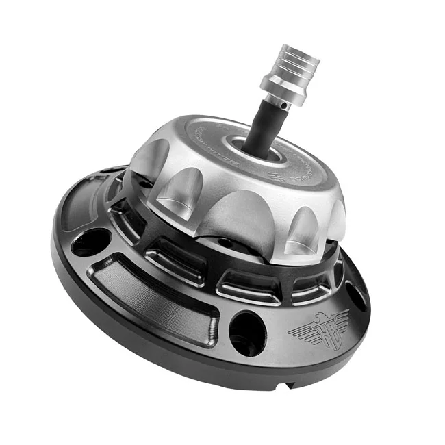 HeinzBikes ''Performance'' vented gas cap set. Black/Silver