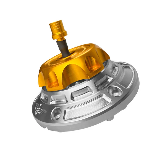 HeinzBikes ''Performance'' vented gas cap set. Silver/Gold