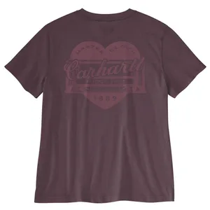 Carhartt Carhartt Irvine Relaxed Heritage Heart T-Shirt deep cherrywo